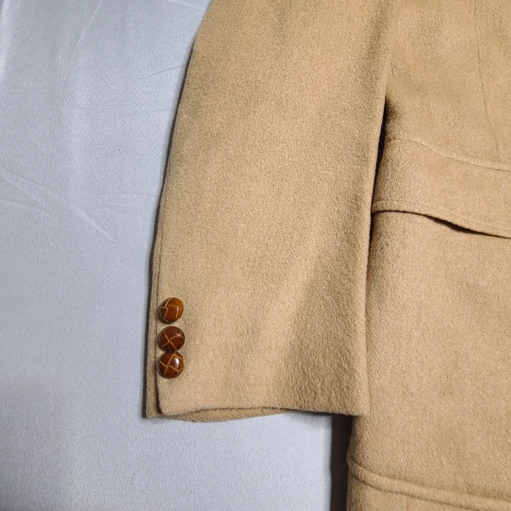 Kosins Mens Sport‎ Jacket Camel Hair Two Button Luxury Coat Inner Pockets Blazer
